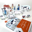 Mini-maquette Les animaux de la ferme en couleur